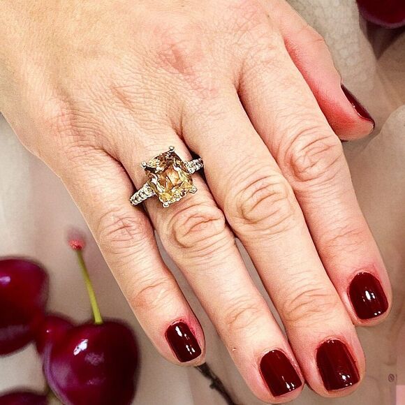 Natural Morganite Diamond Ring Size 6.25 14k Gold 5.26 TCW Certified $6,950 215 - Picture 14 of 15